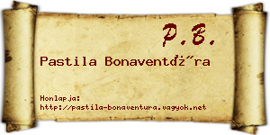 Pastila Bonaventúra névjegykártya